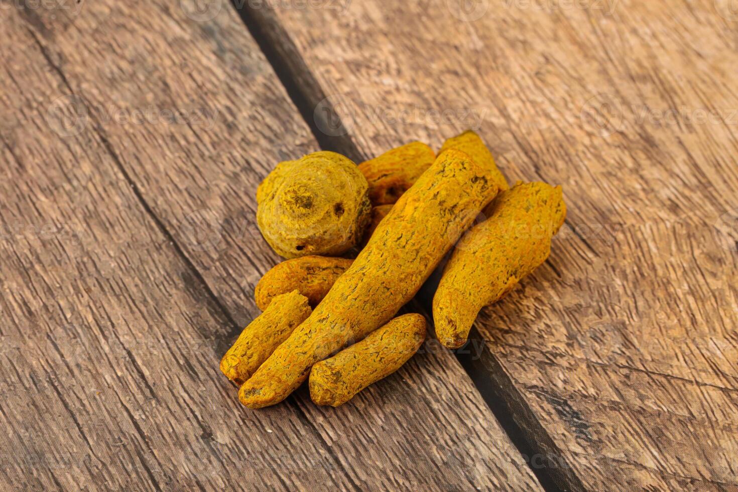 Indian spices - Turmeric root Curcuma photo