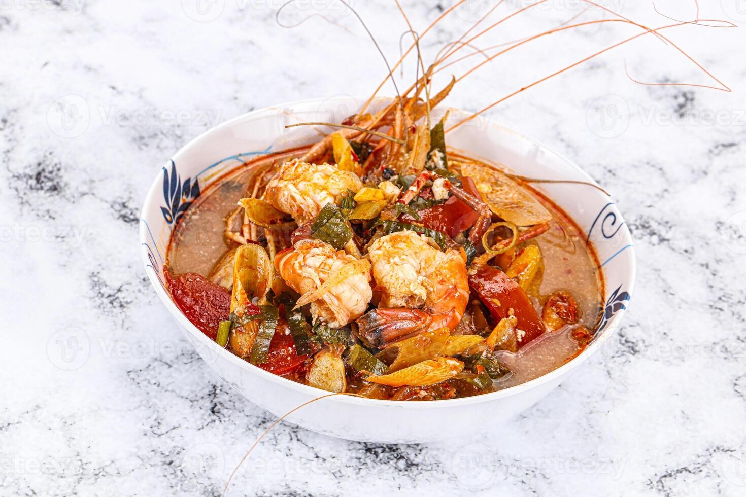Thai traditional Tom Yum soup photo