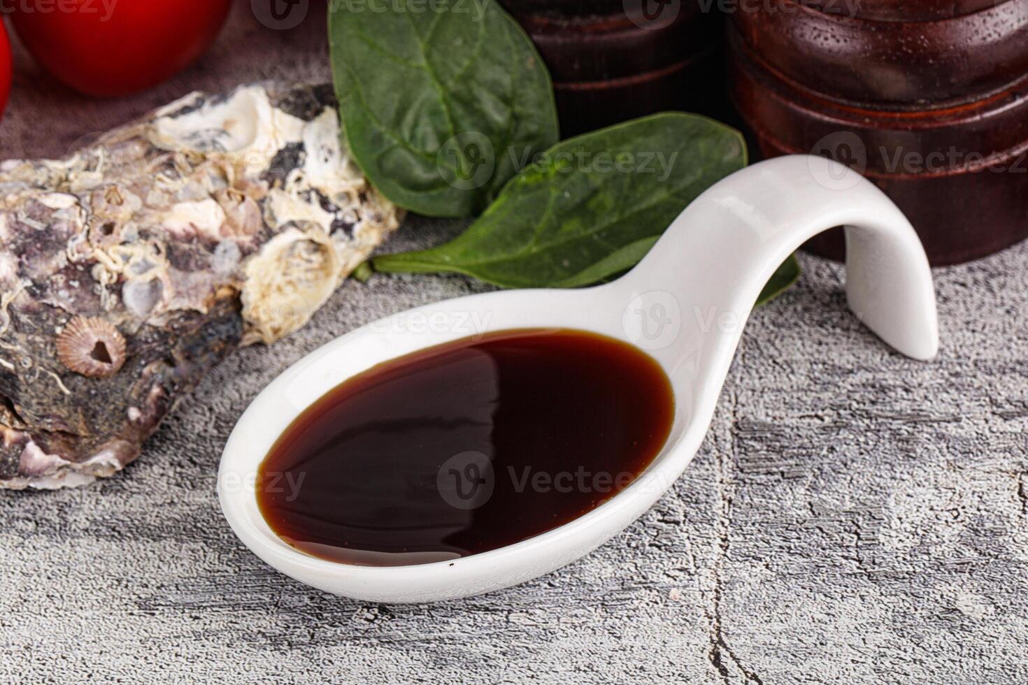 Asian Oyster sauce in the bowl photo