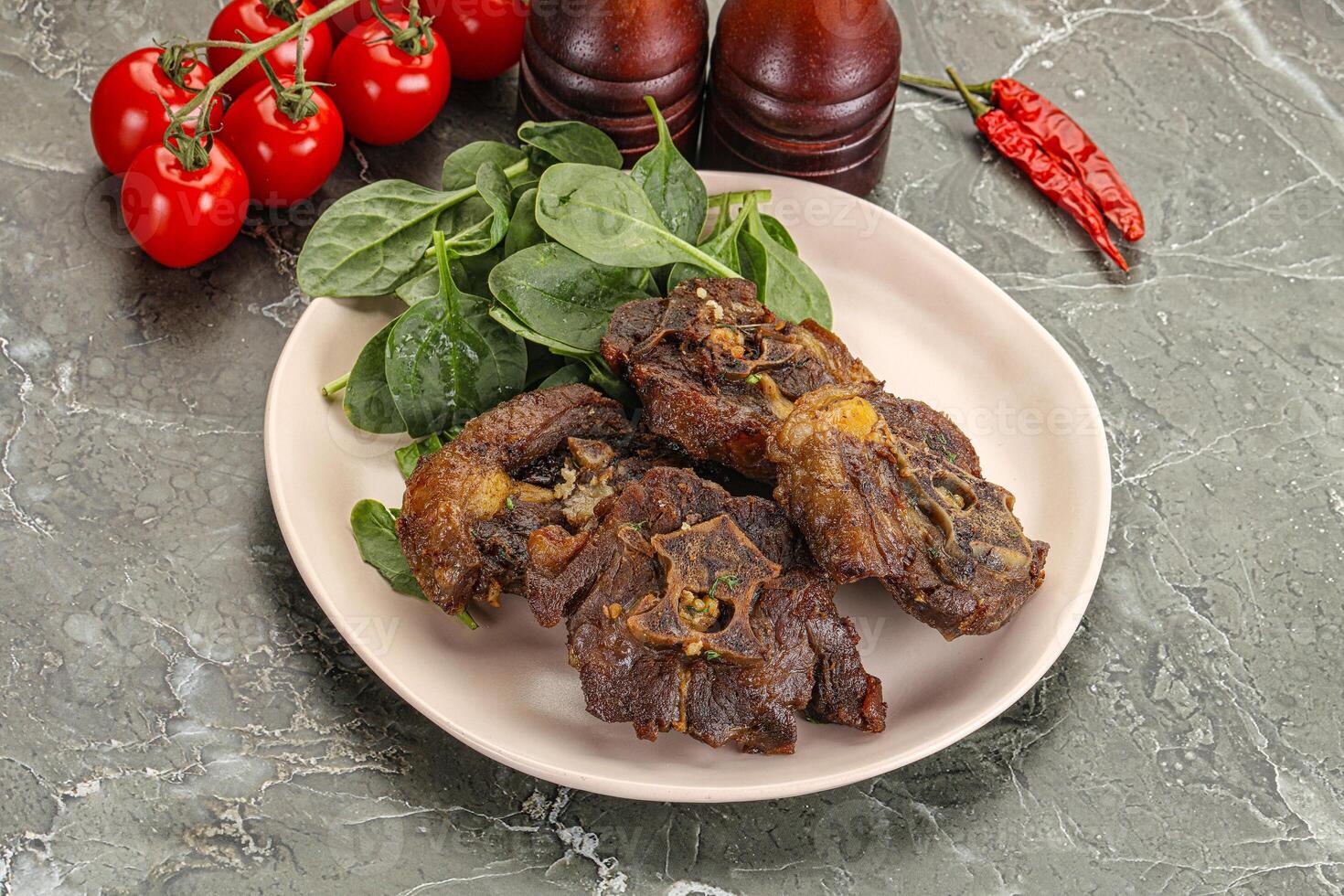 Grilled Lamb neck with spices photo
