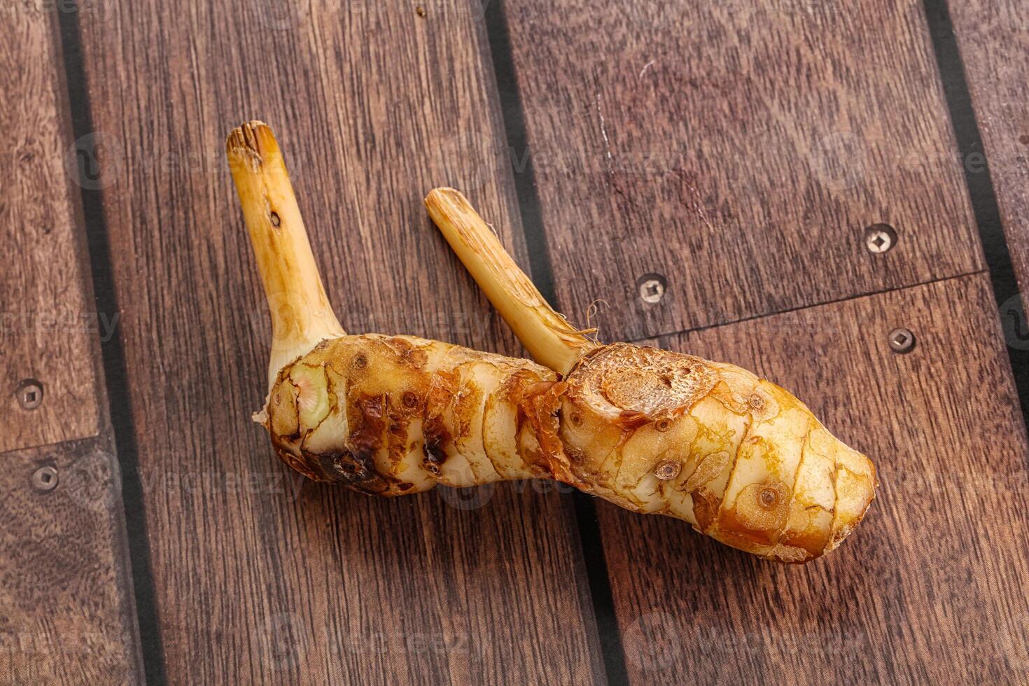 Raw galangal root seasonong aroma photo