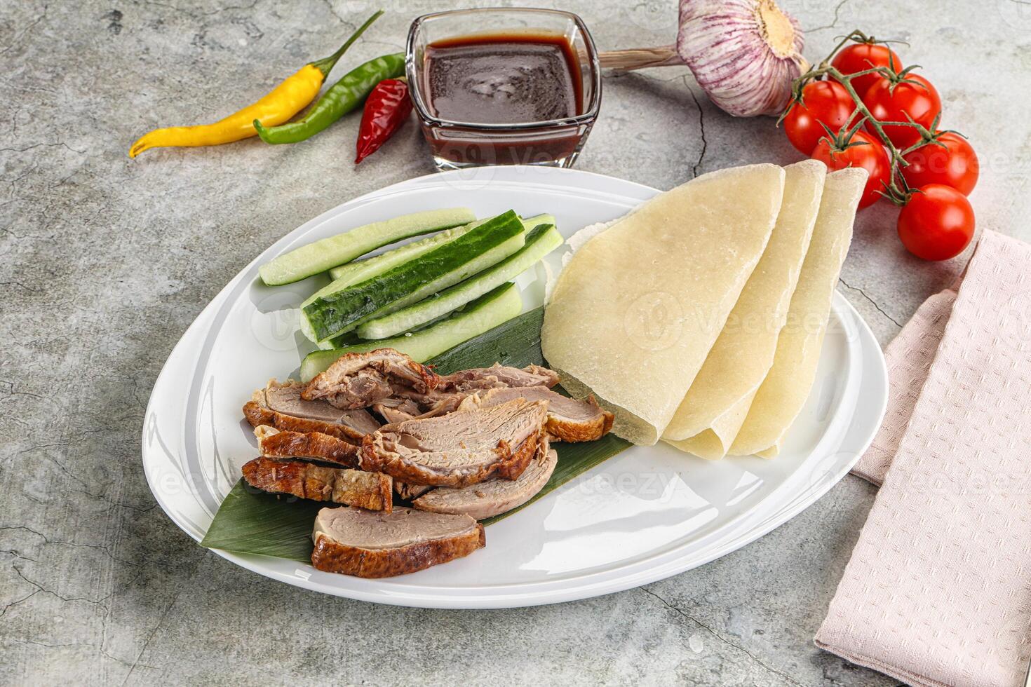 Chinese cuisine - roasted duck breast photo