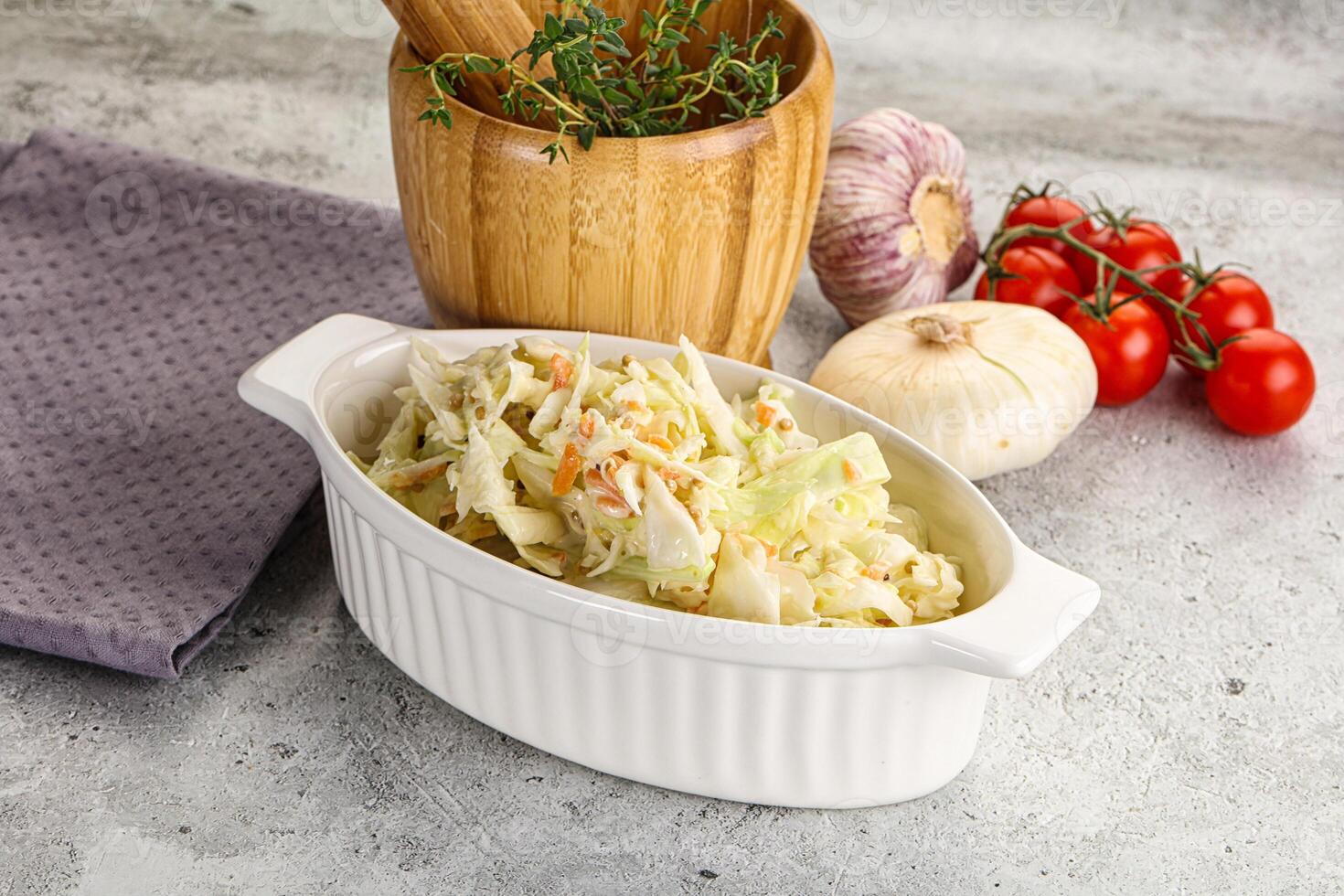 Dietary tasty Cole slaw salad photo