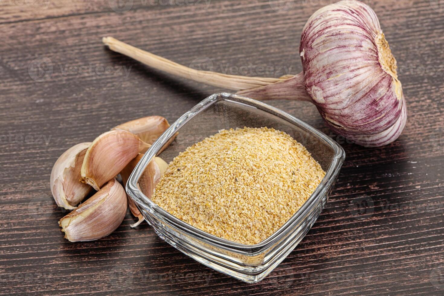 Dry granulated garlic aroma seasoning photo