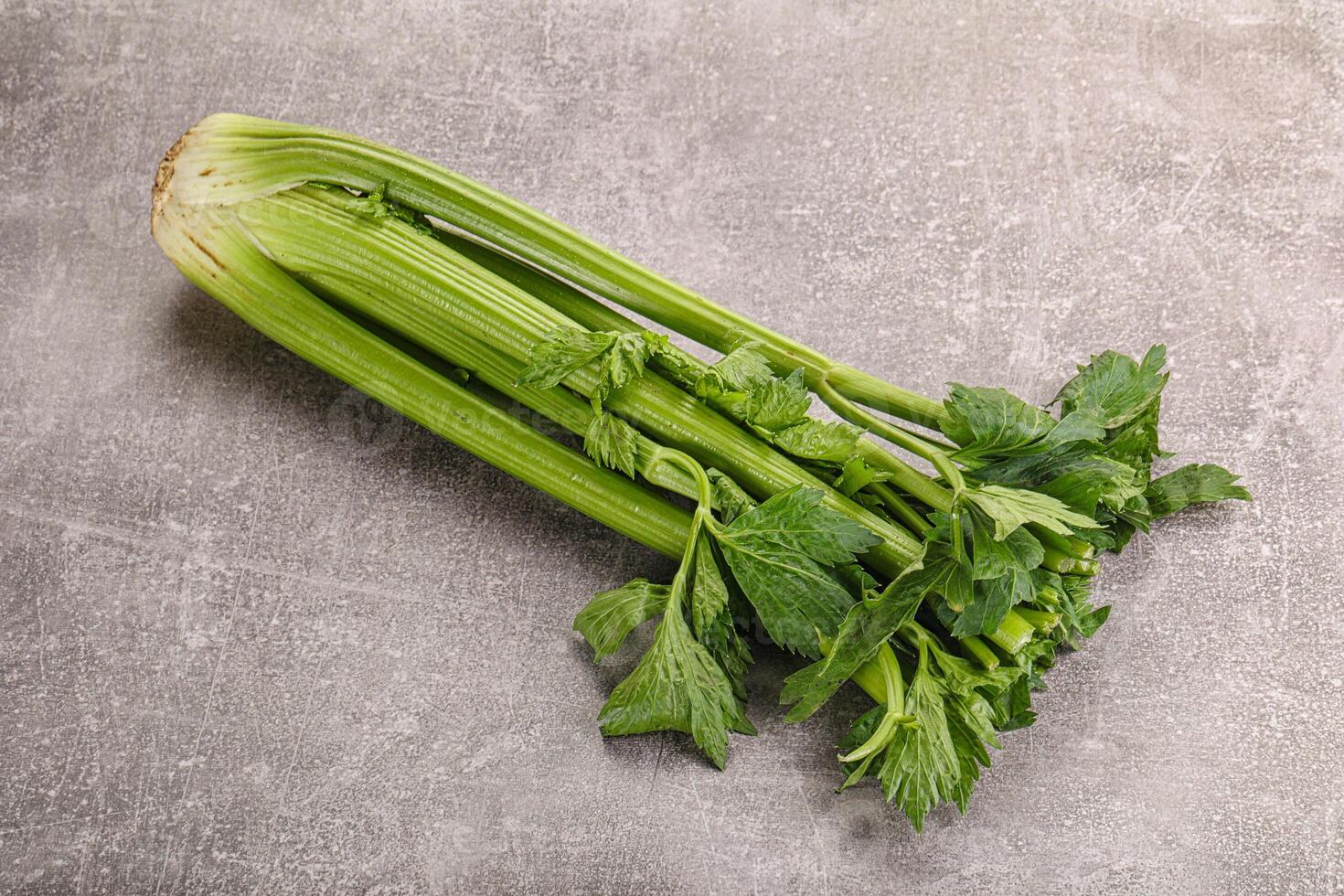 Vegan cuisine - celery stems with leaf photo