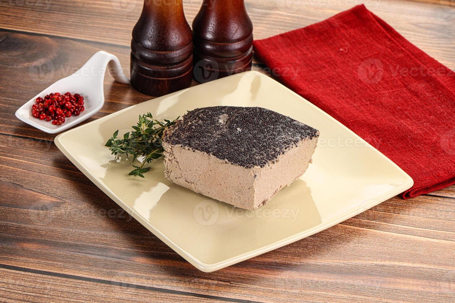 Delicous liver pate snack appetizer photo
