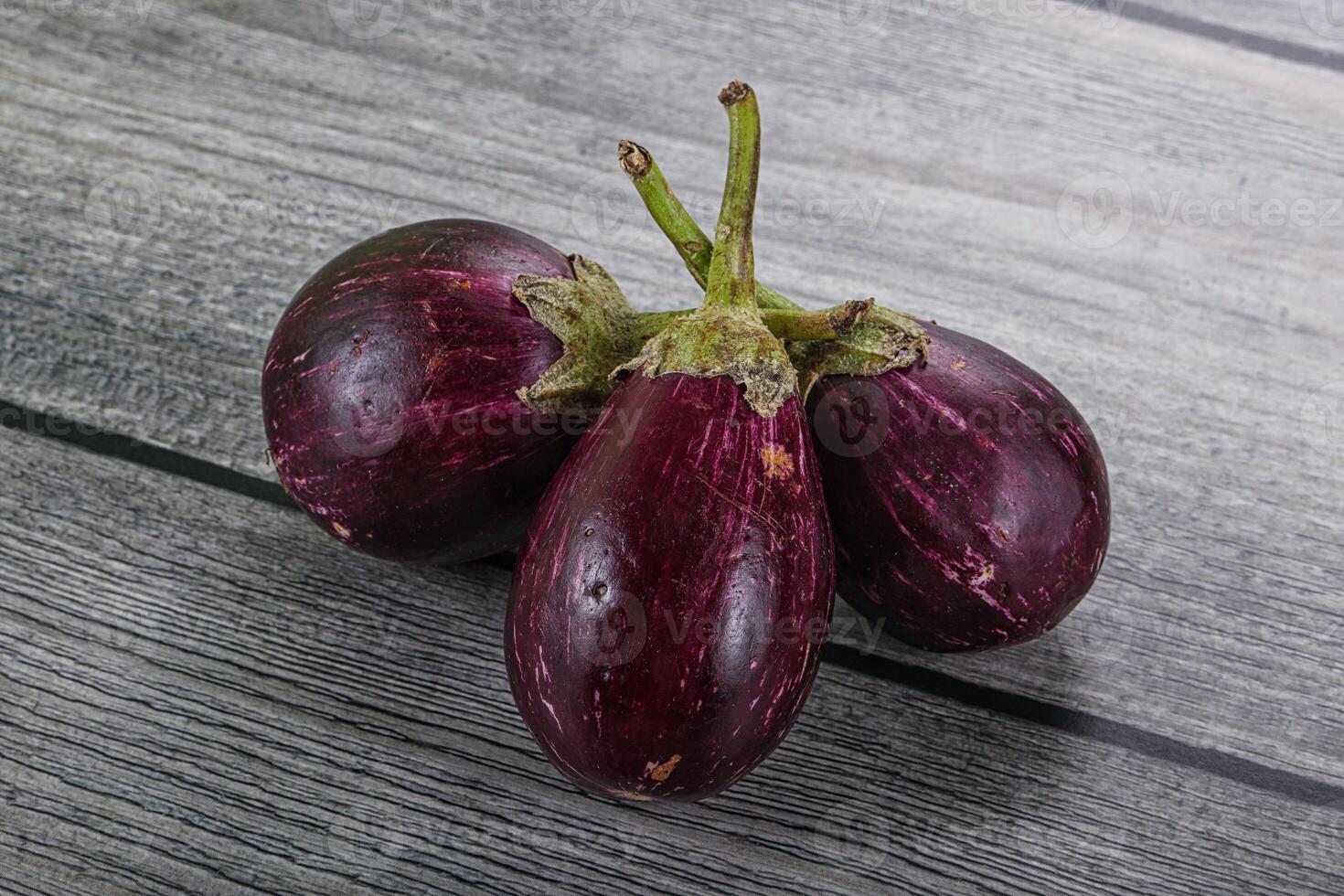 Raw smal asian baby eggplant photo