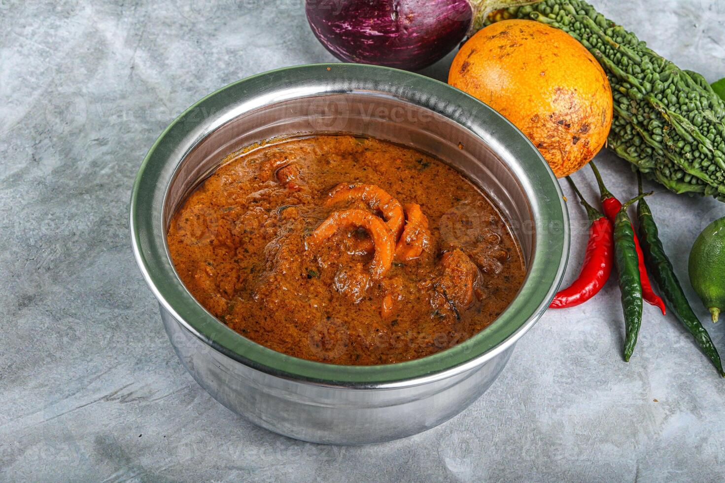Indian cuisine - Masala with calamari photo