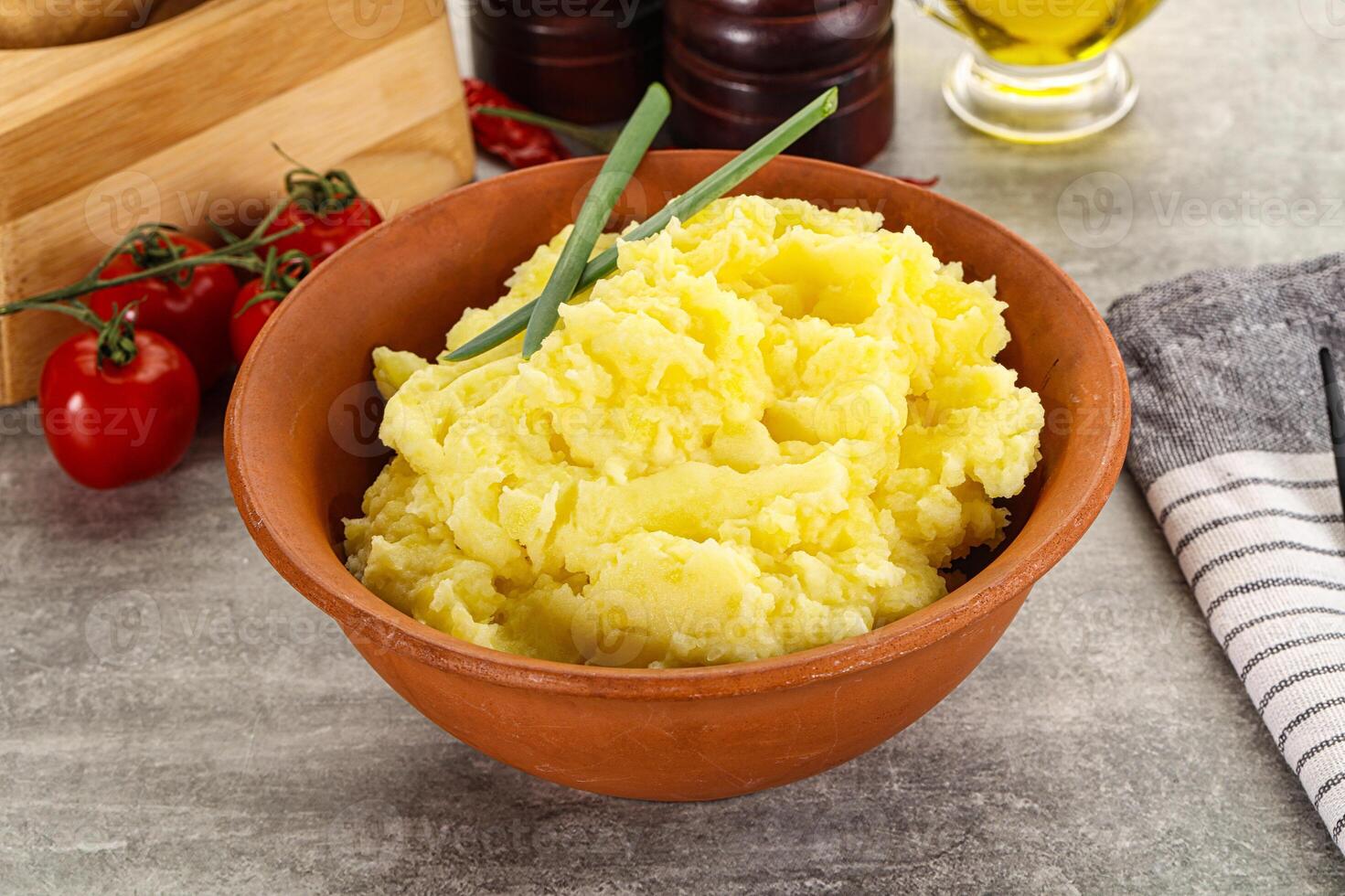 Mashed potato Puree with butter photo