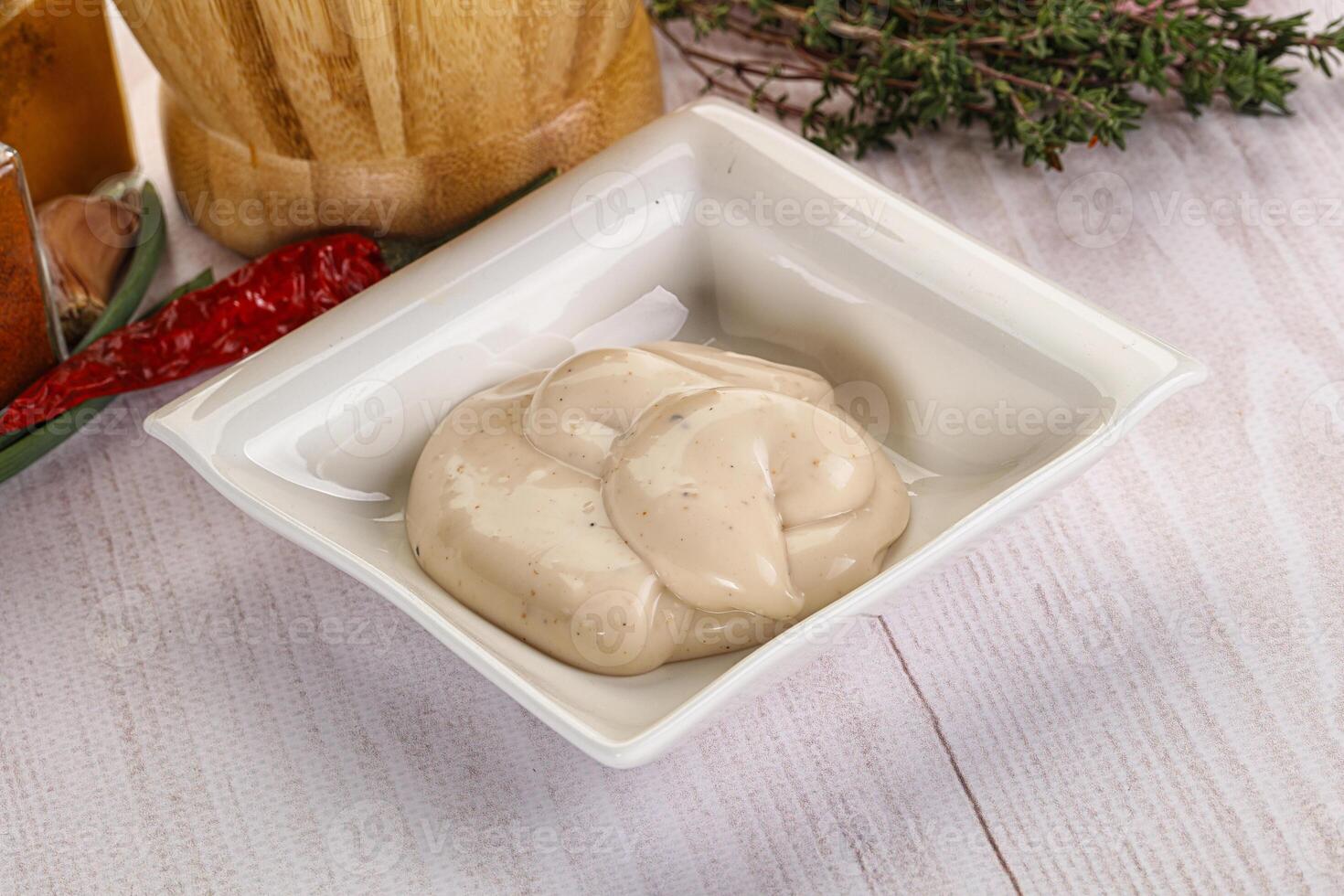Burger sauce in the bowl photo