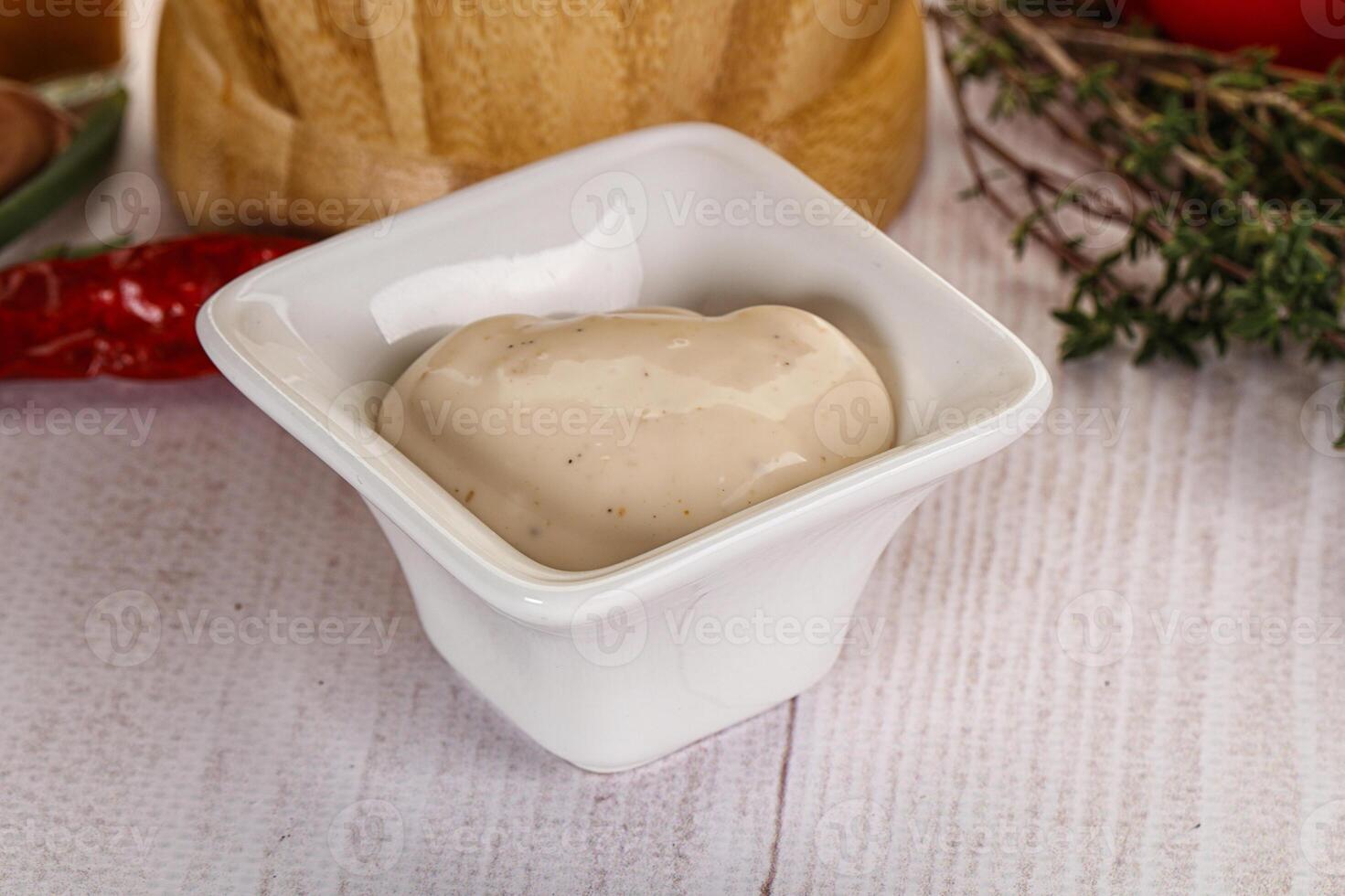 Burger sauce in the bowl photo