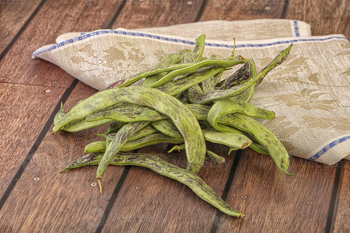 Raw green natural bean heap photo