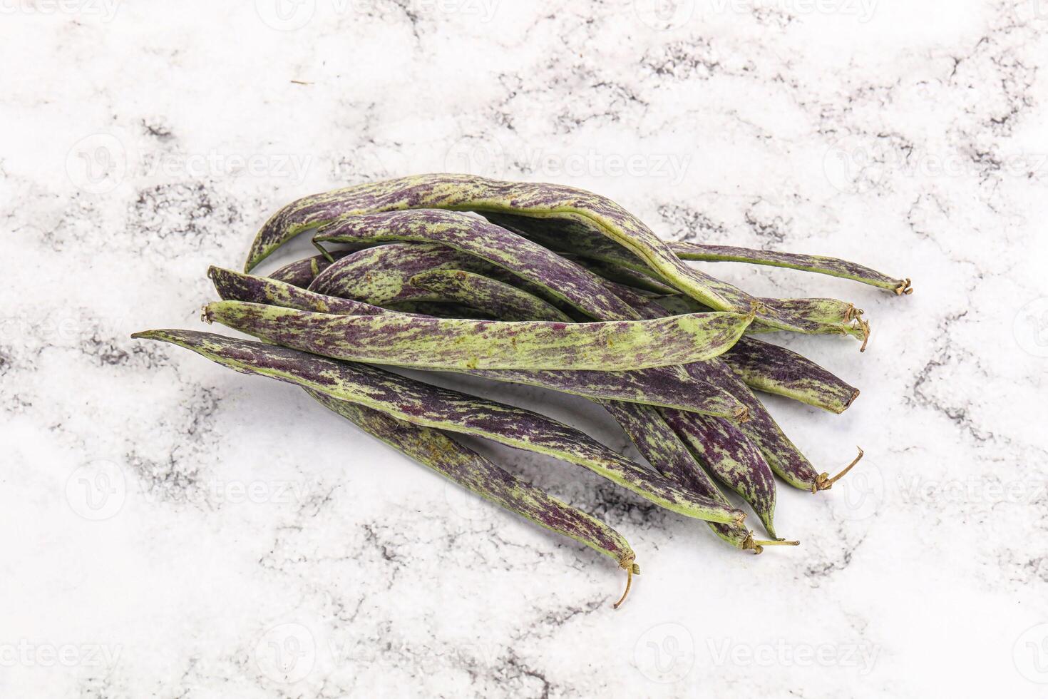 Raw green bean string heap photo