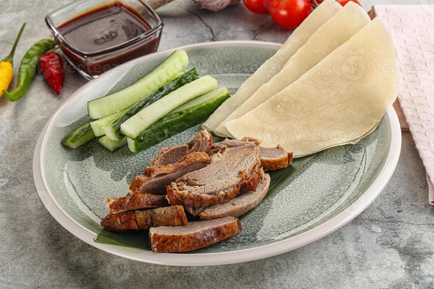 Chinese cuisine - roasted duck breast photo