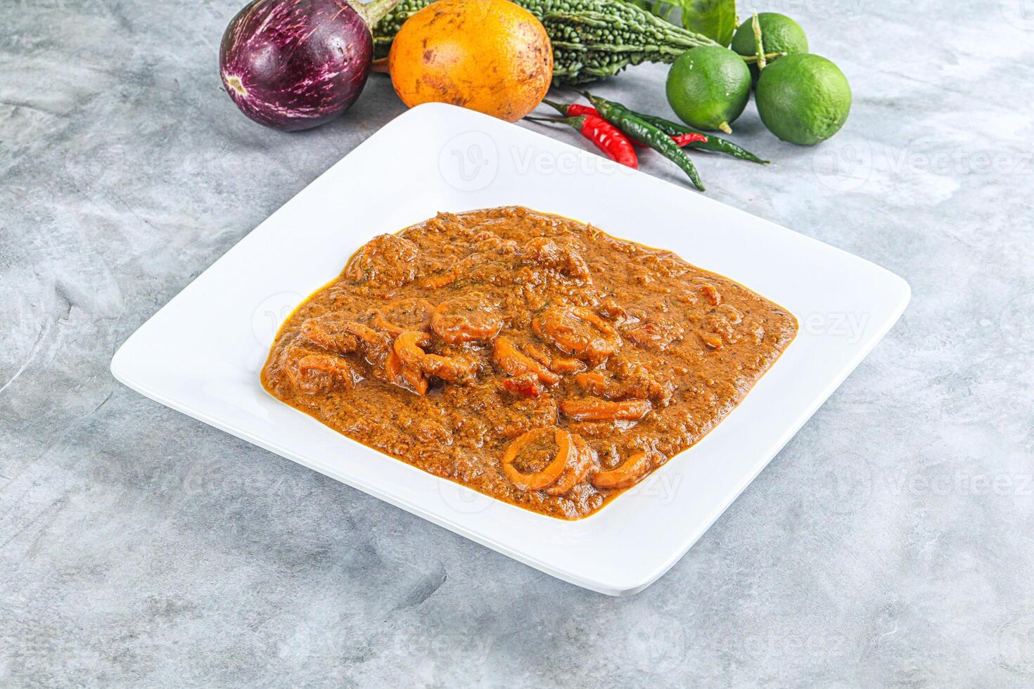 Indian cuisine - Masala with calamari photo