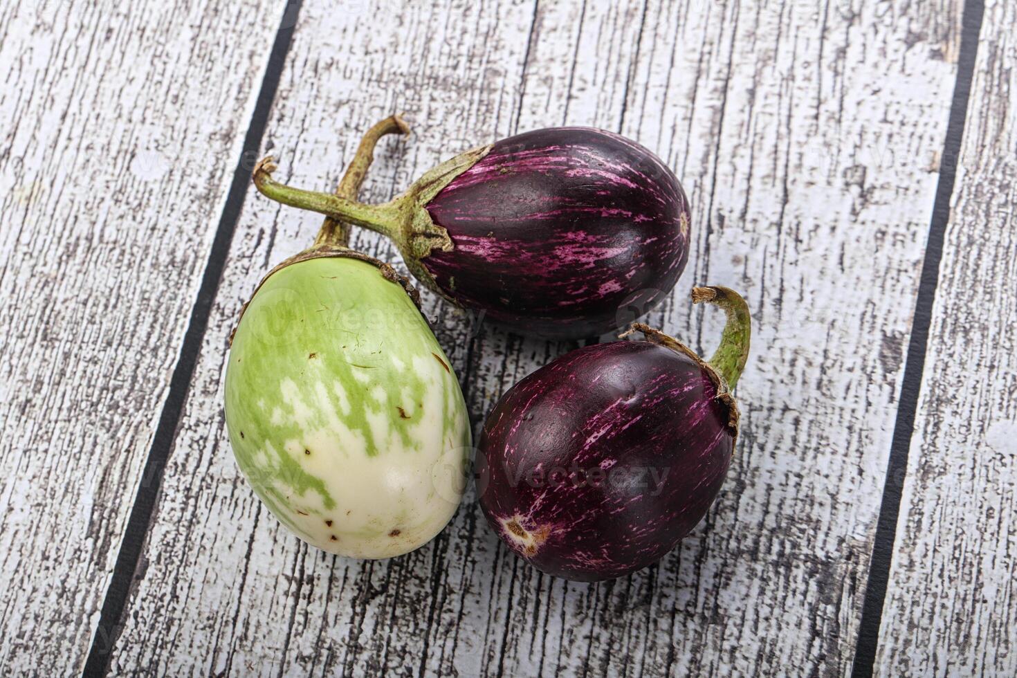 Heap of raw asian baby eggplant photo