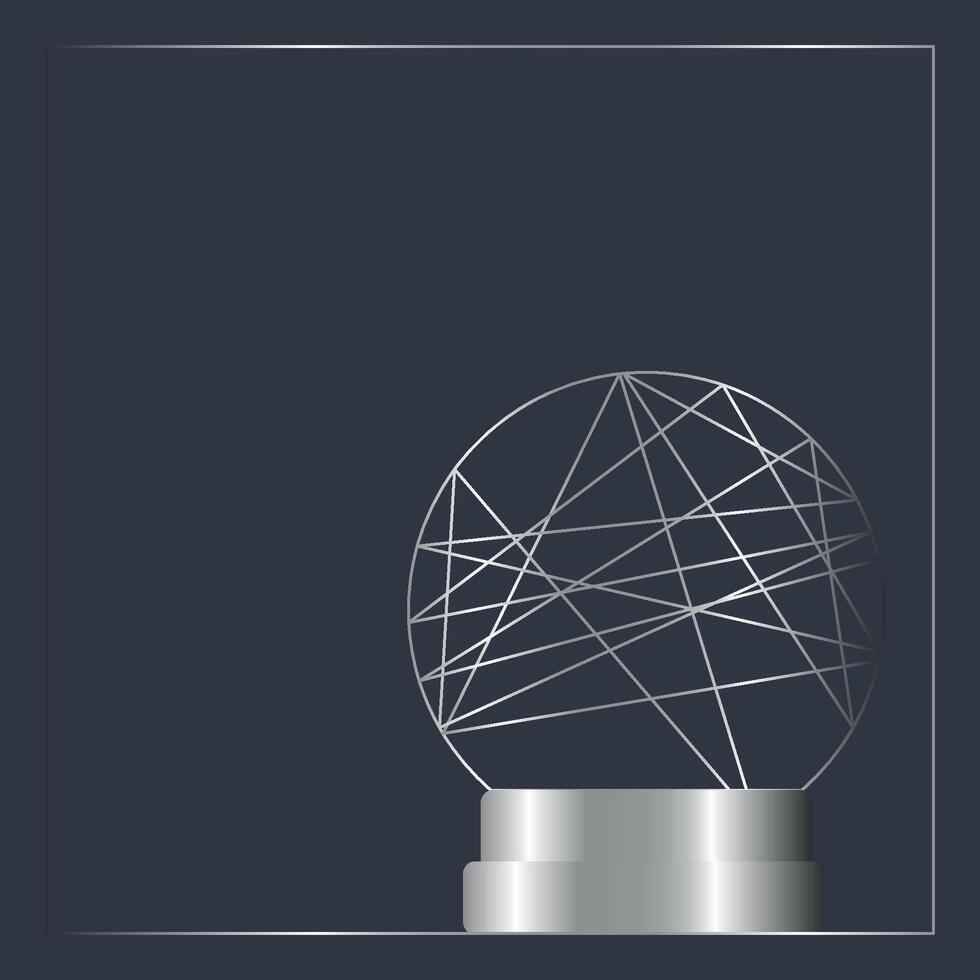 Silver magic ball vector