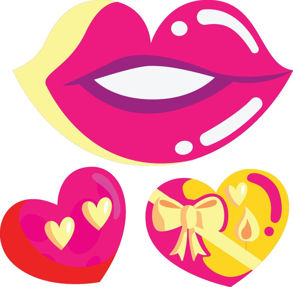 Happy Valentines Day Trendy design, lover day, love, February 14 vector