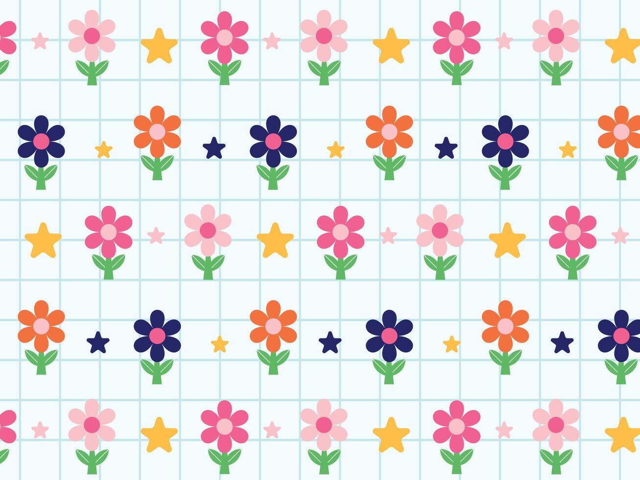 cute floral flower vector background pattern