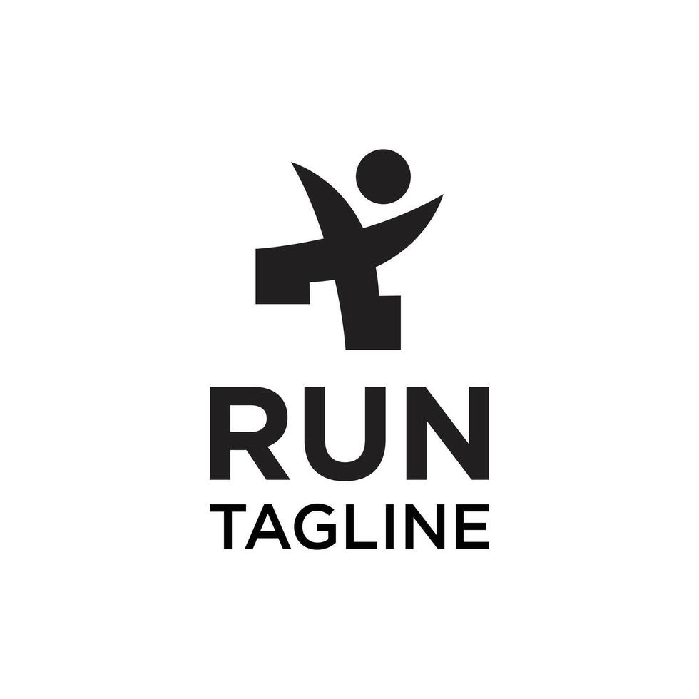 Run Logo Design vector