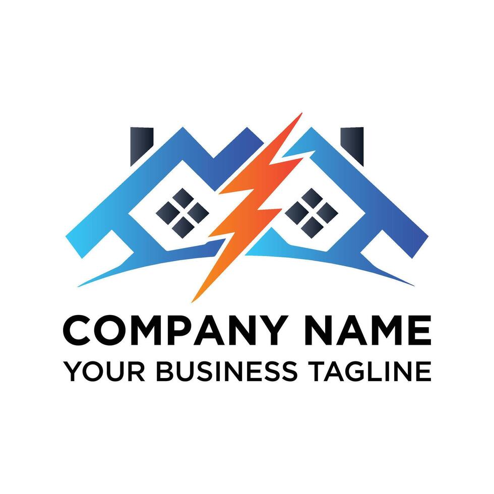 Thunder Home logo Design vector