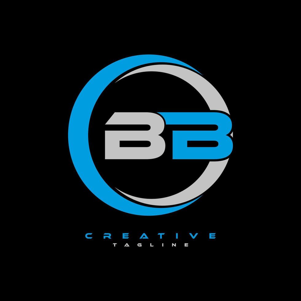 BB letter logo design on black background. BB creative initials letter logo concept. BB letter design. Pro Vector