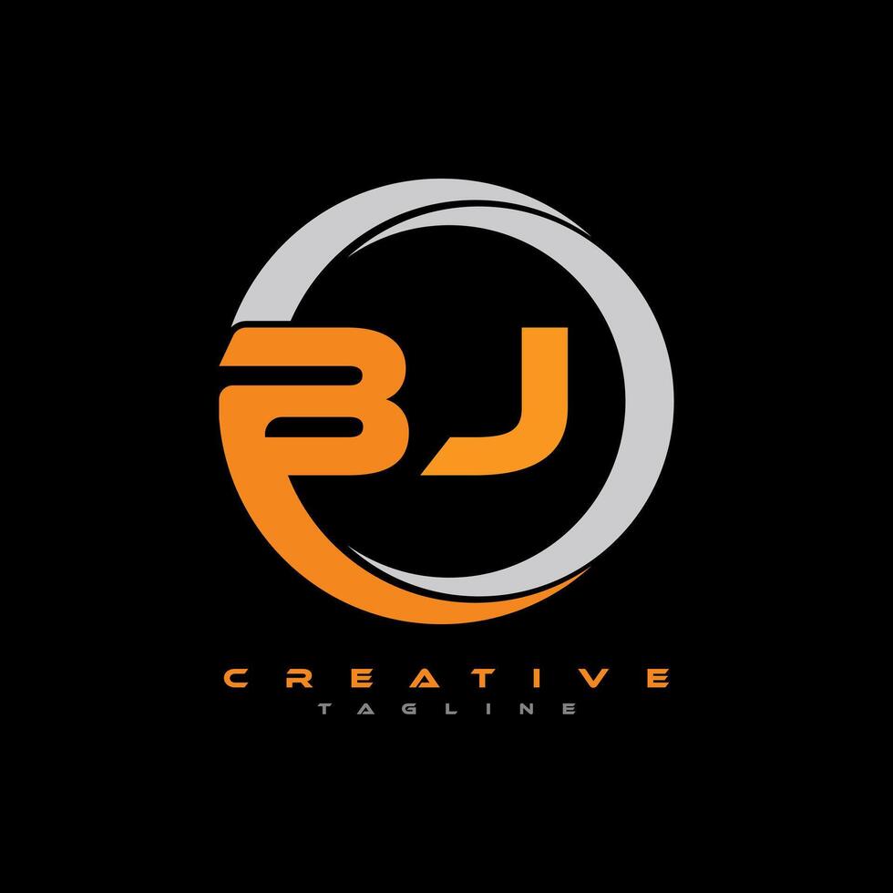 bj letra logo diseño en negro antecedentes. bj creativo iniciales letra logo concepto. bj letra diseño. Pro vector