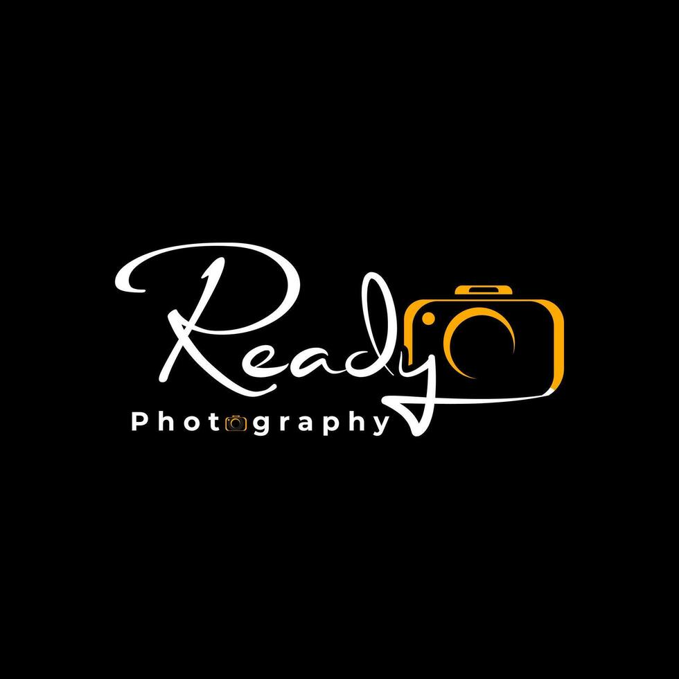 Ready Photography camera logo, modern photography signature logo icon vector Design. pro vector