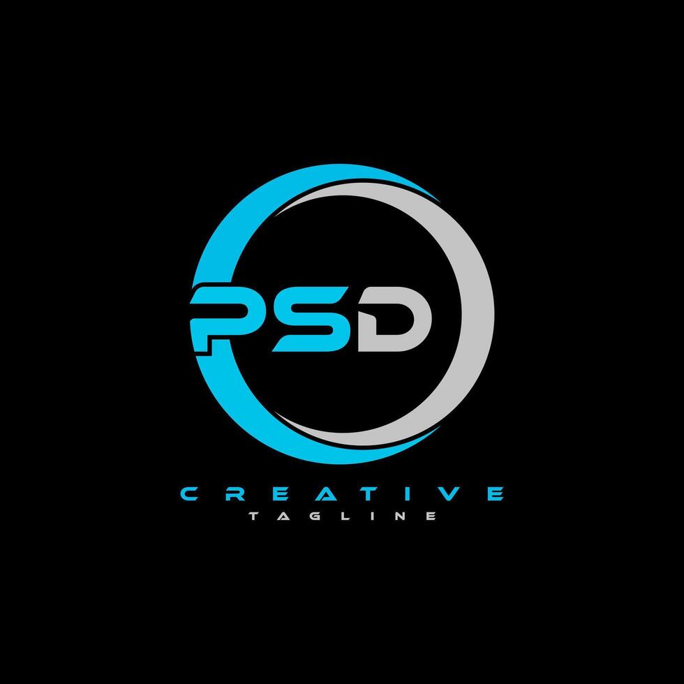 psd letra logo diseño en negro antecedentes. psd creativo iniciales letra logo concepto. psd letra diseño. Pro vector