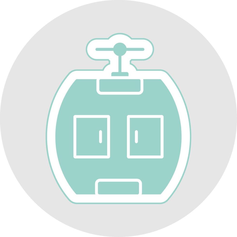 Gondola Glyph Multicolor Sticker Icon vector