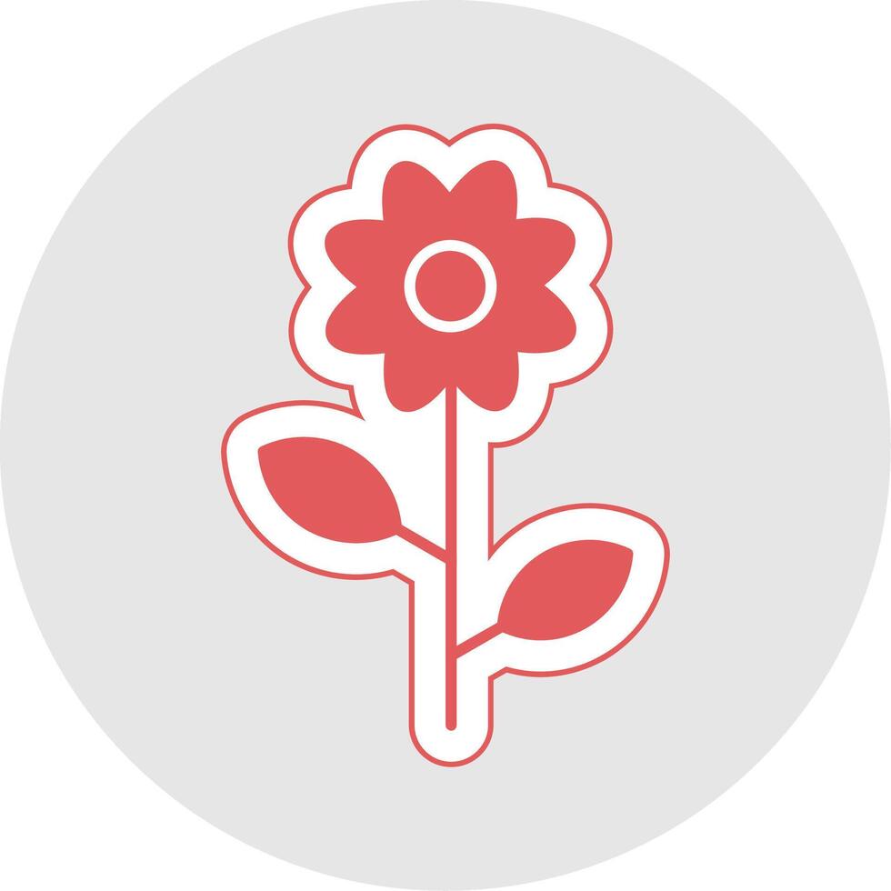 Flowers Glyph Multicolor Sticker Icon vector