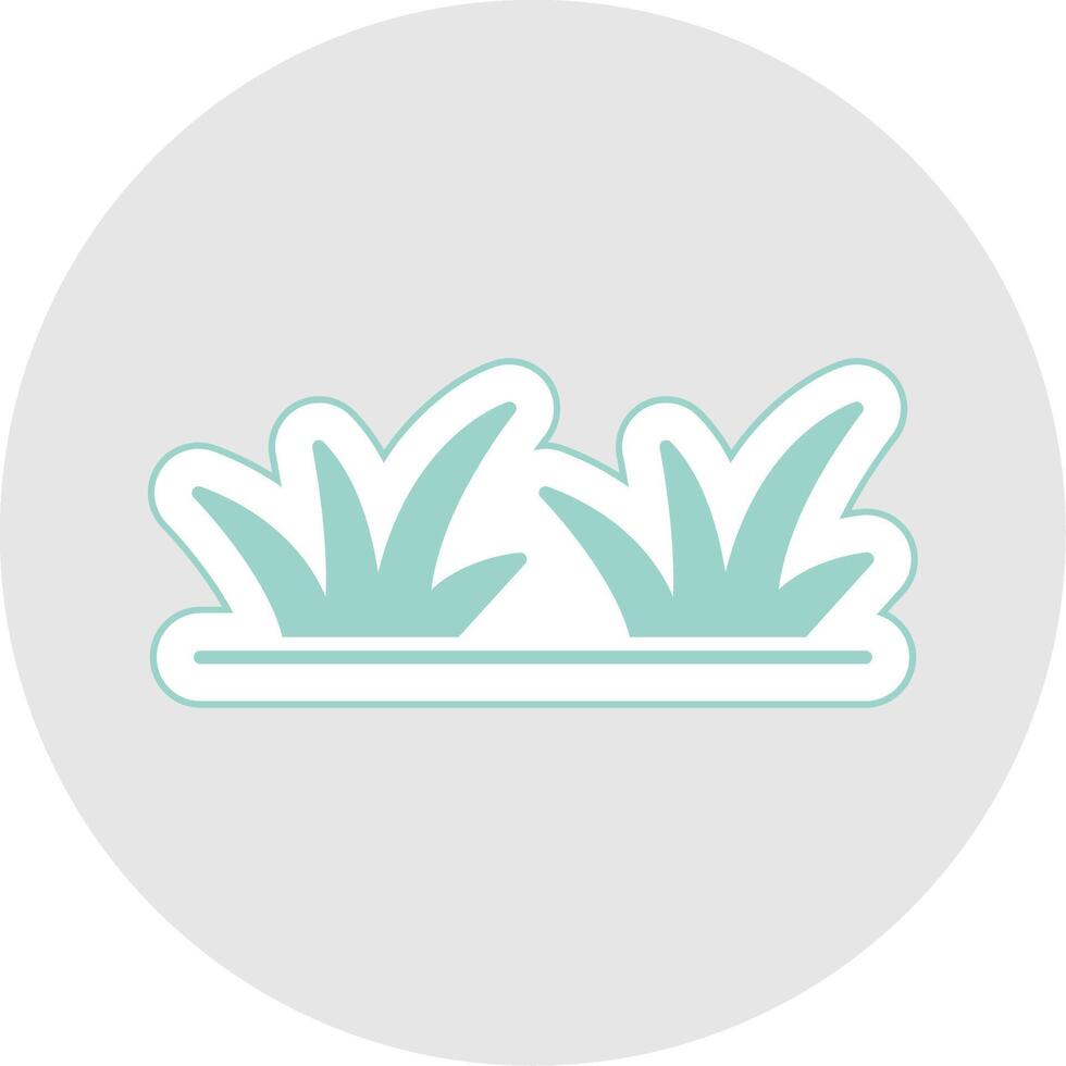 Grass Glyph Multicolor Sticker Icon vector
