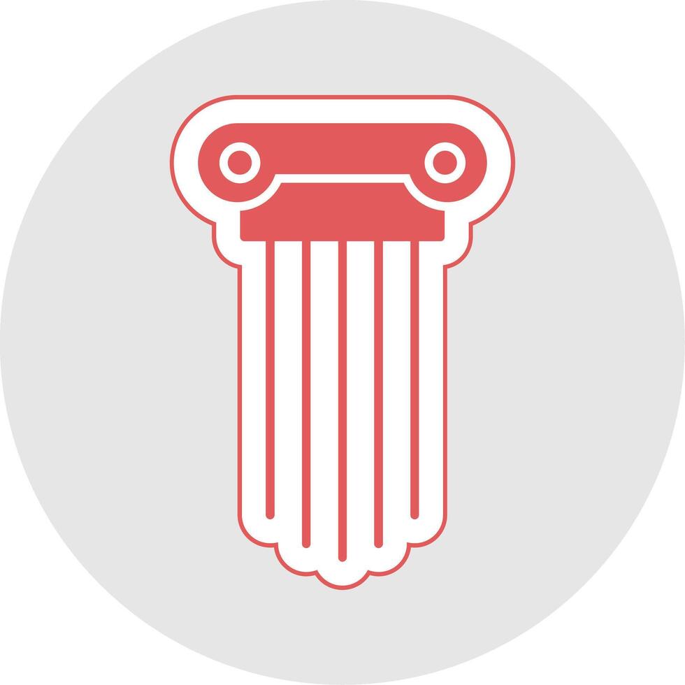 Greek Pillars Glyph Multicolor Sticker Icon vector