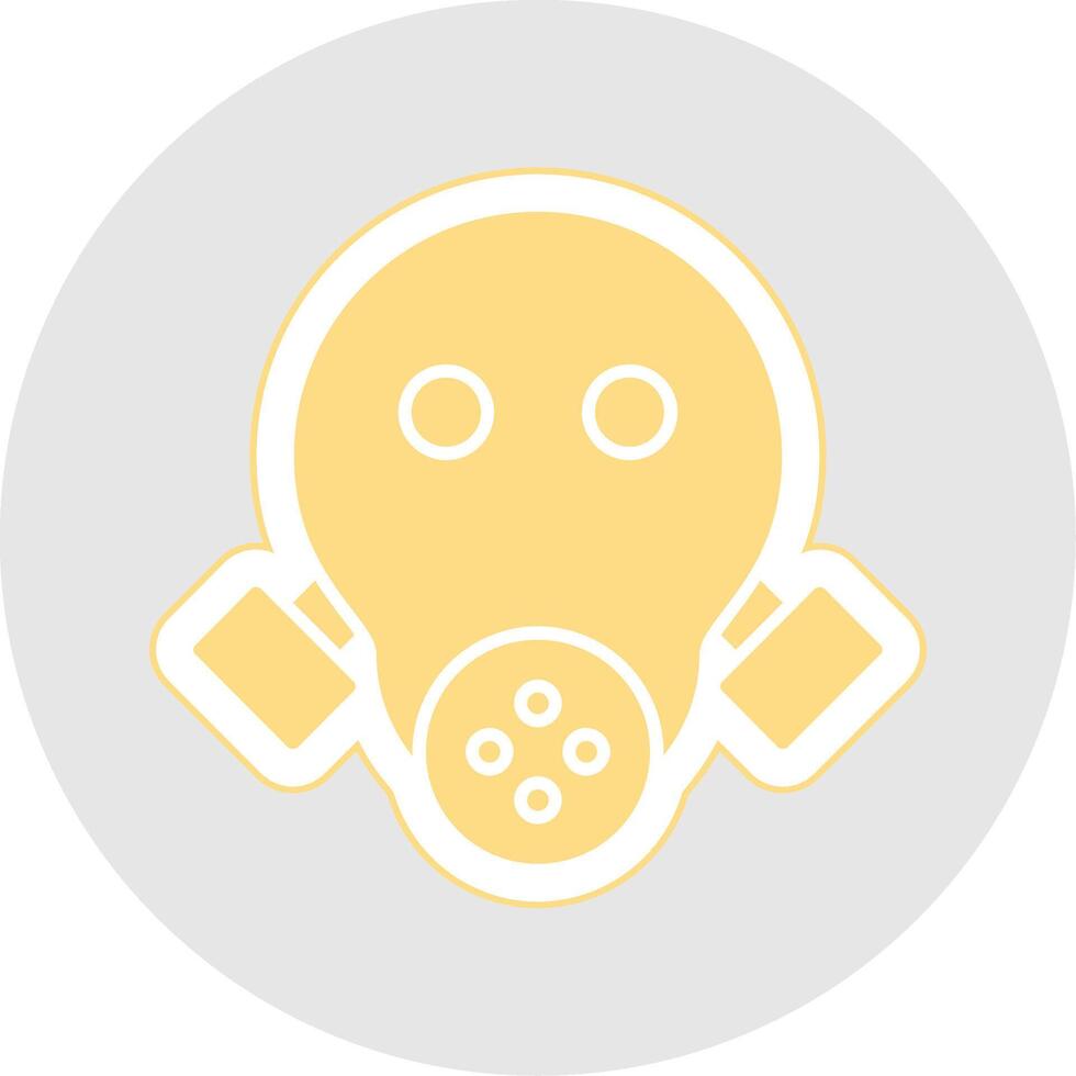 Gas Mask Glyph Multicolor Sticker Icon vector