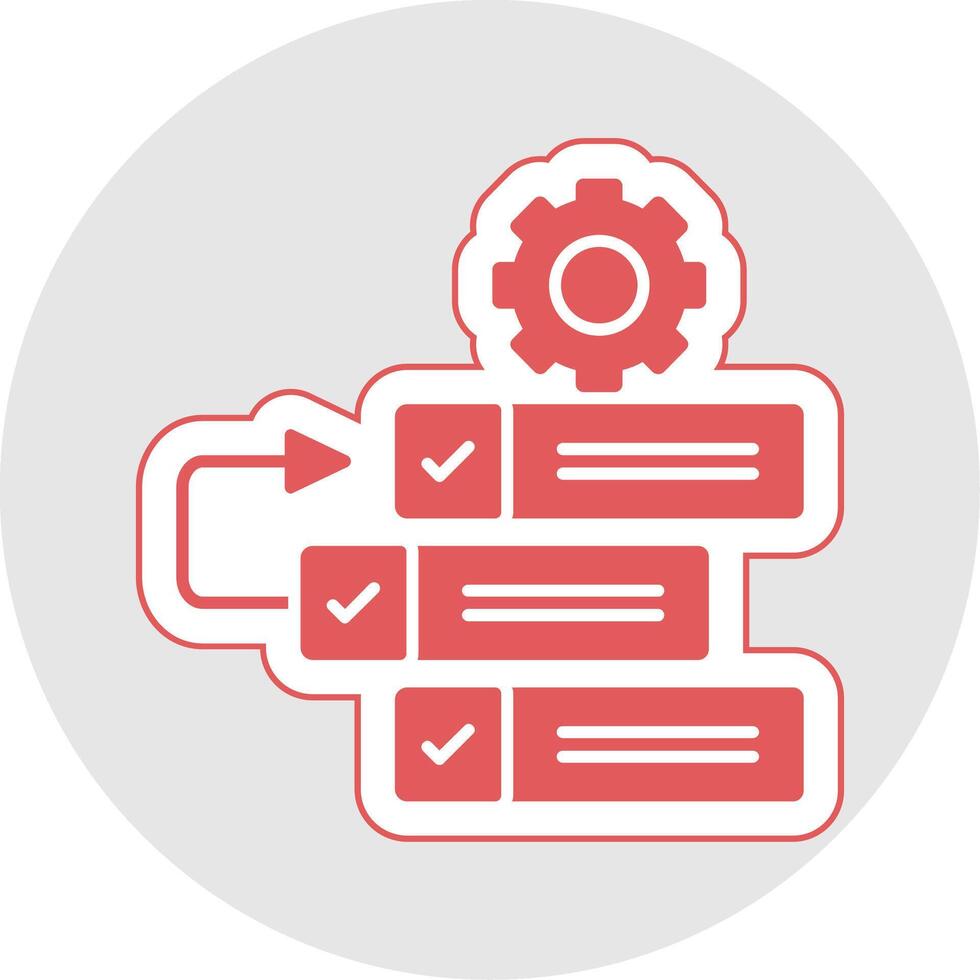 Backlog Glyph Multicolor Sticker Icon vector