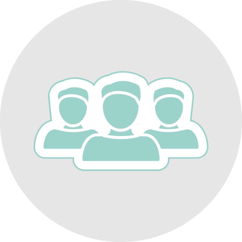 Forum Glyph Multicolor Sticker Icon vector
