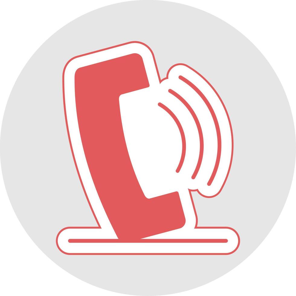 Phone Call Glyph Multicolor Sticker Icon vector