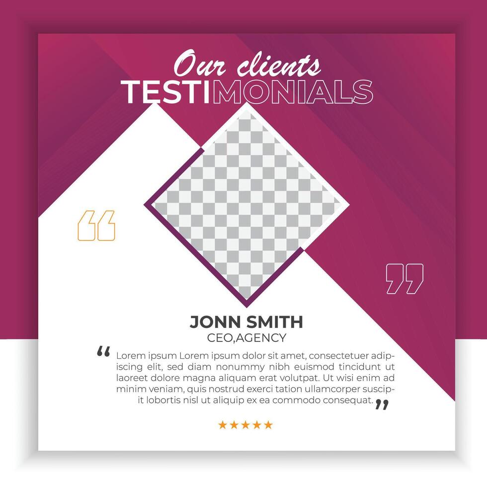 vector testimonial review design or Customer feedback testimonial. pro vector.