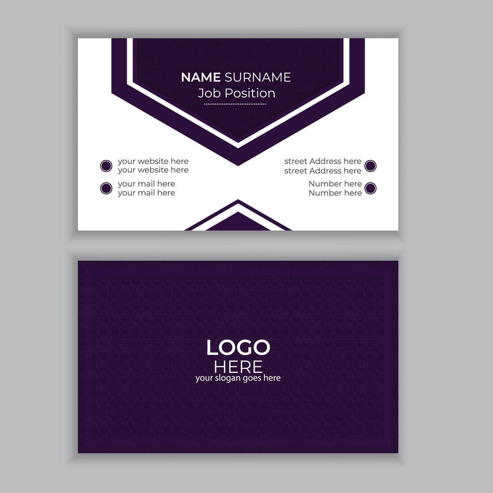 unique Creative style layout clean business card design. Pro Vector. vector