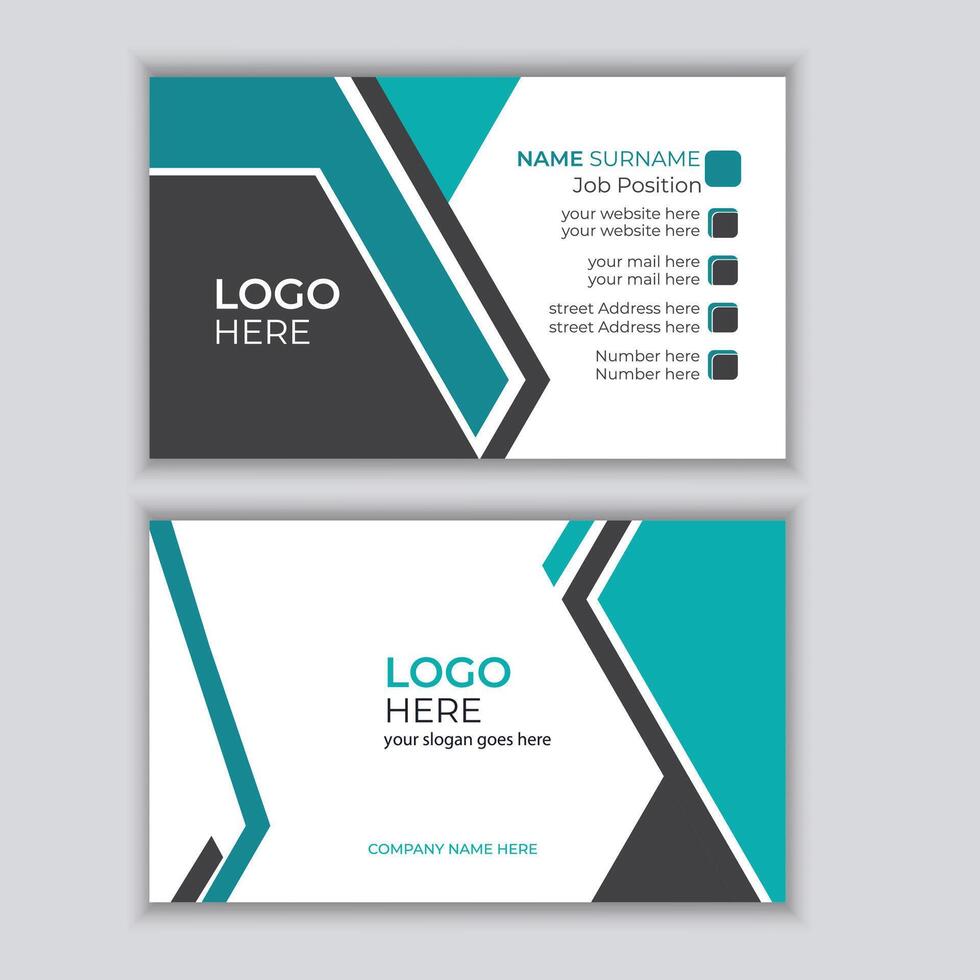 Modern Creative clean business card design. Pro Vector. vector