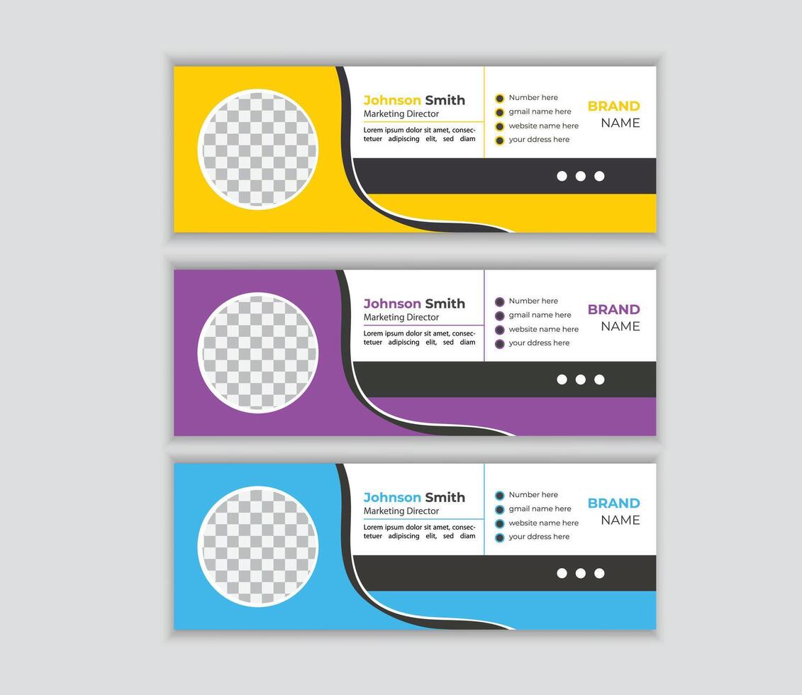 modern Corporate business  email signature template.unique vector design template. email footer and personal social media cover template. pro vector.