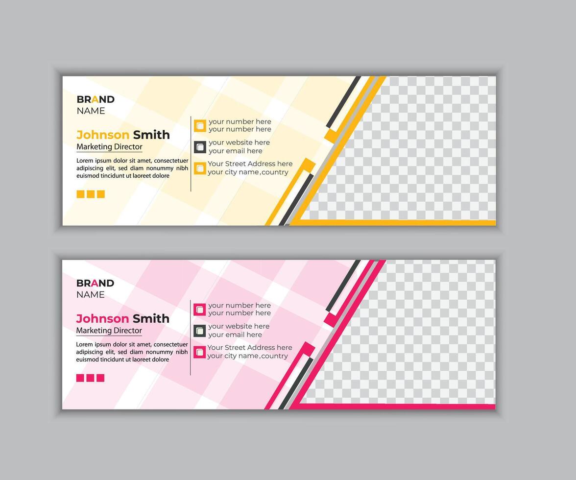Modern business  email signature template.personal web social media banner.footer and personal cover template design. pro vector. vector
