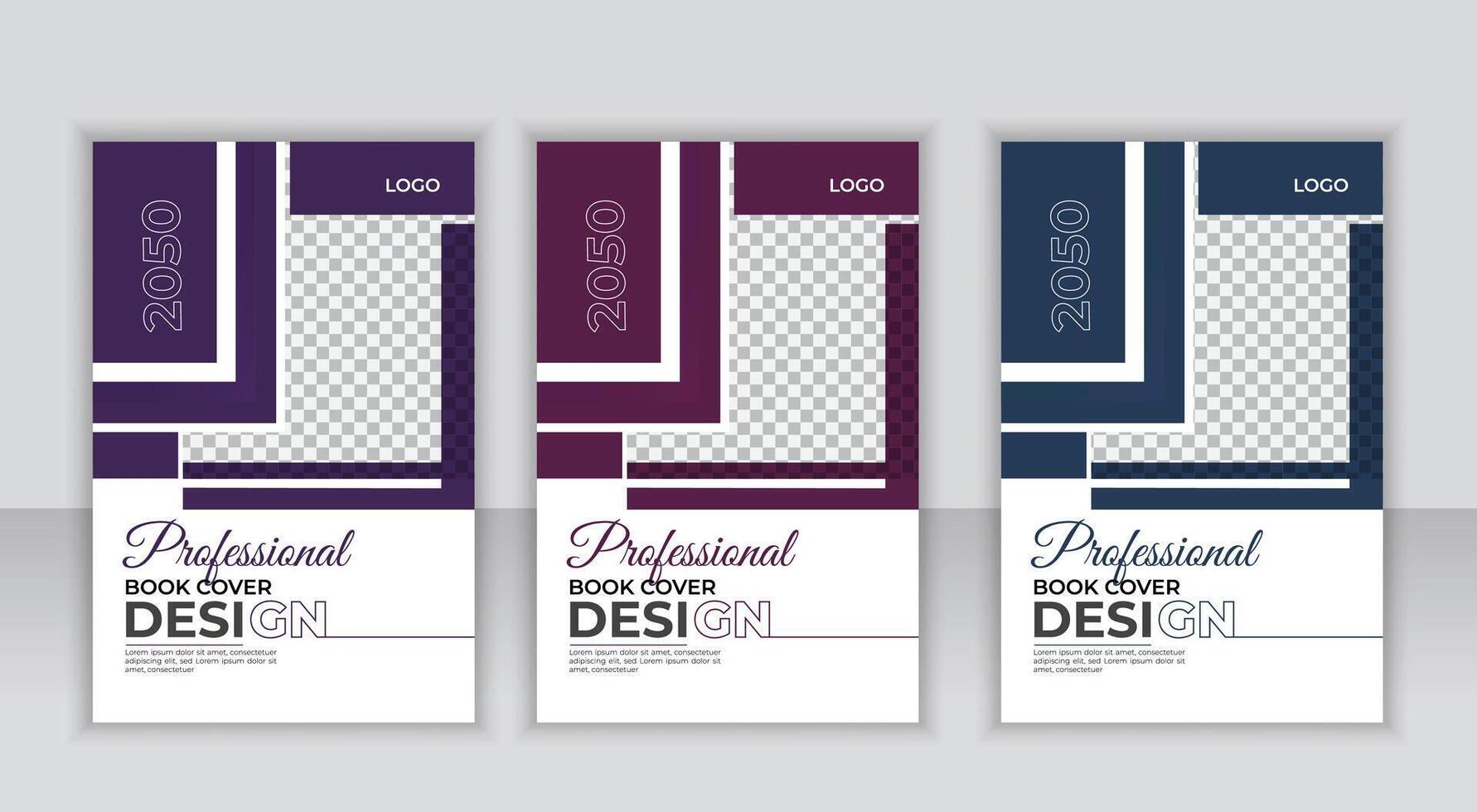 vector modern book cover design template and company annual report