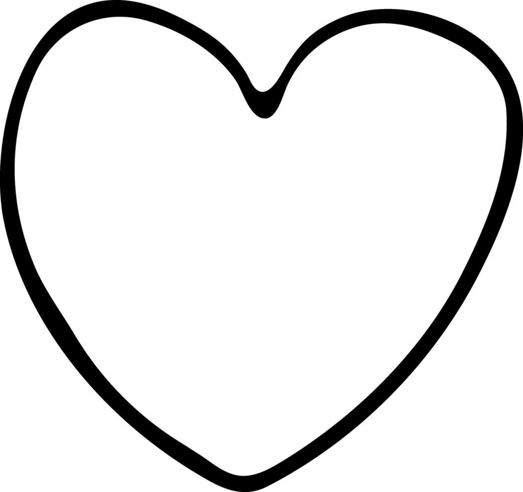 a heart outline on a white background vector