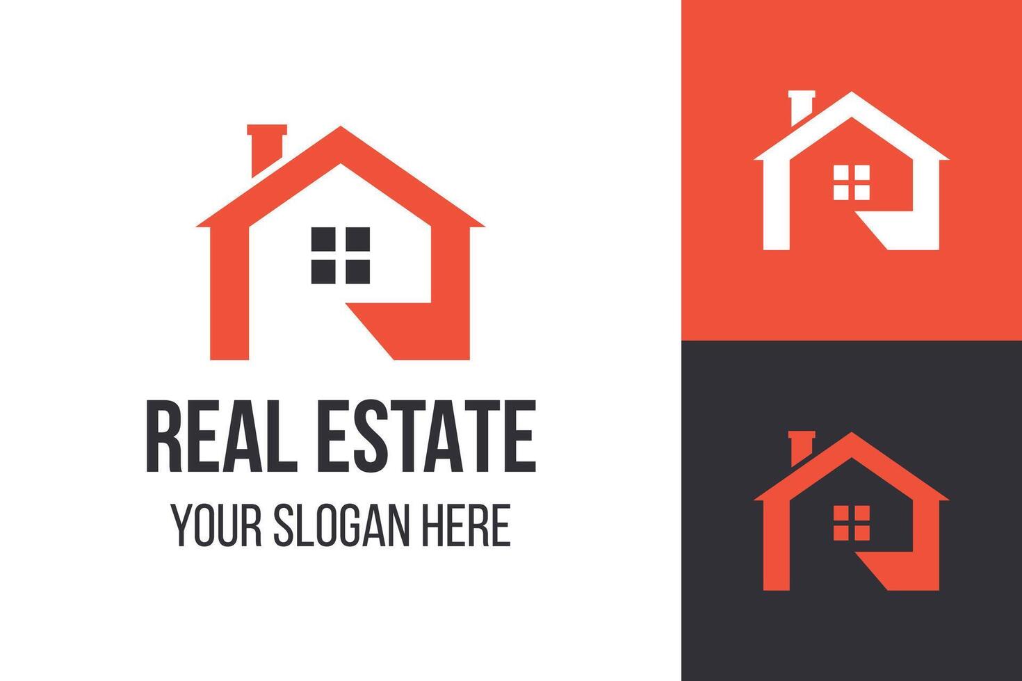 Modern Real Estate house logo concept design vector