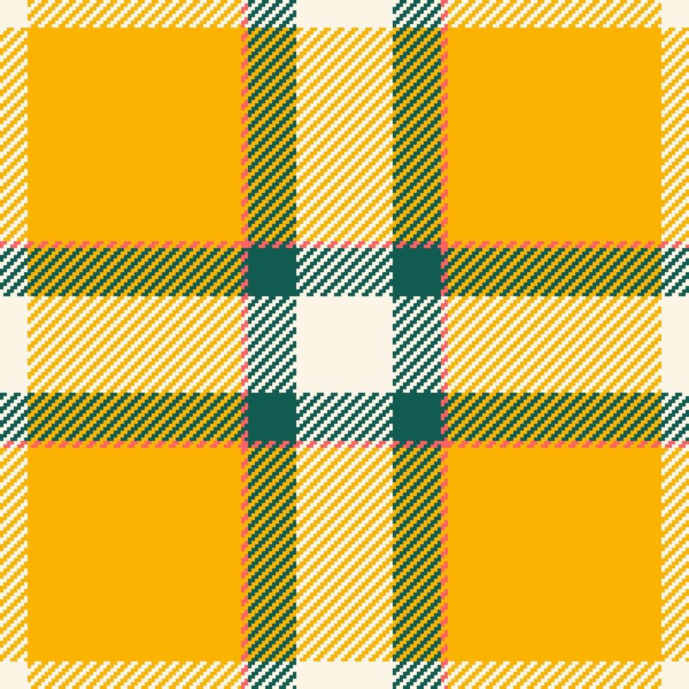 Vector plaid textile of seamless tartan pattern with a check background fabric texture.
