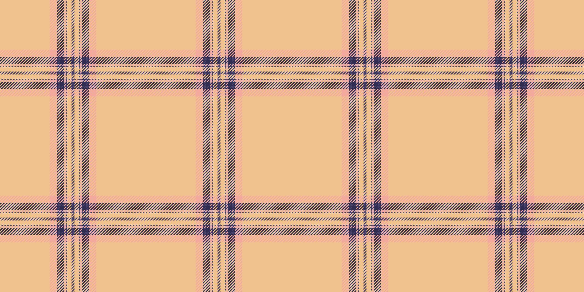 Effect textile fabric vector, royal pattern texture seamless. Curve check tartan background plaid in orange and indigo colors. vector