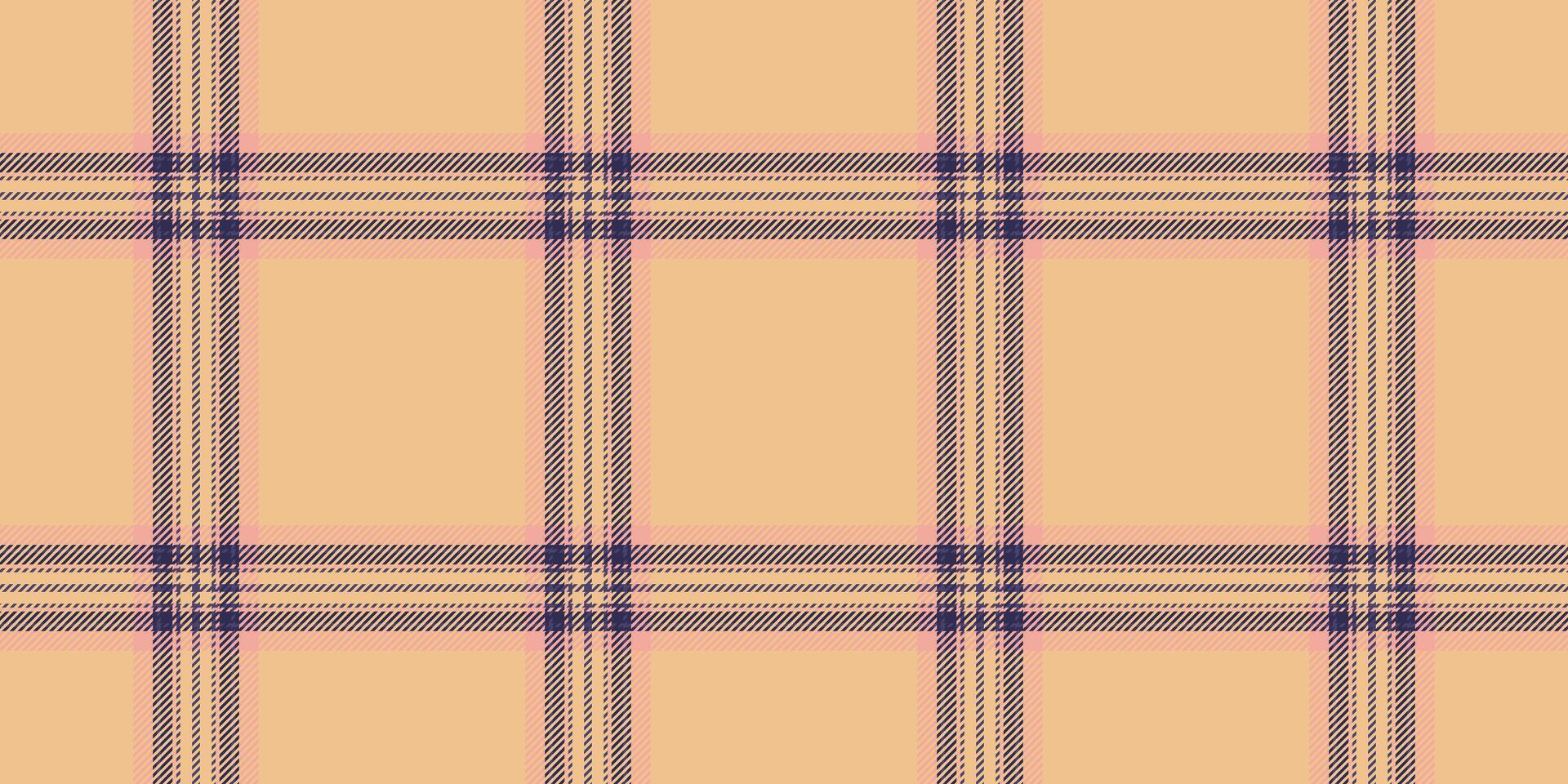 Effect textile fabric vector, royal pattern texture seamless. Curve check tartan background plaid in orange and indigo colors. vector