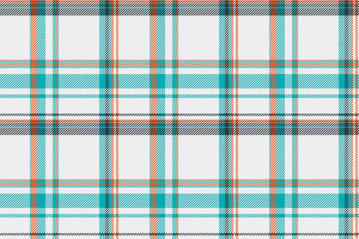 Skill vector seamless texture, summer plaid background textile. Unique pattern check tartan fabric in white and cyan colors.