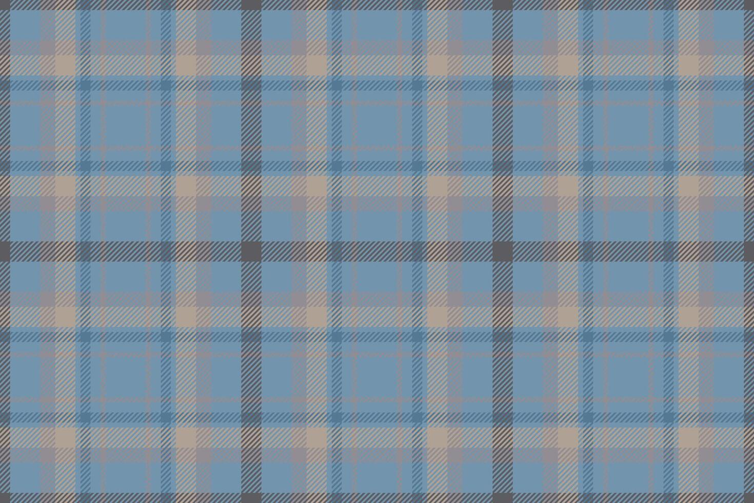 Plaid background, check seamless pattern in blue. Vector fabric texture for textile print, wrapping paper, gift card or wallpaper.